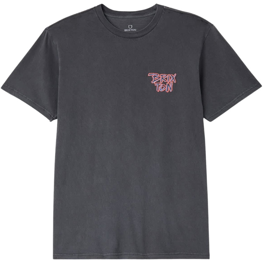 2026 Brixton Mens Rockton T-Shirt 17582 - Black Worn Wash